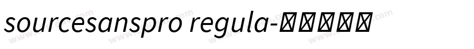 sourcesanspro regula字体转换